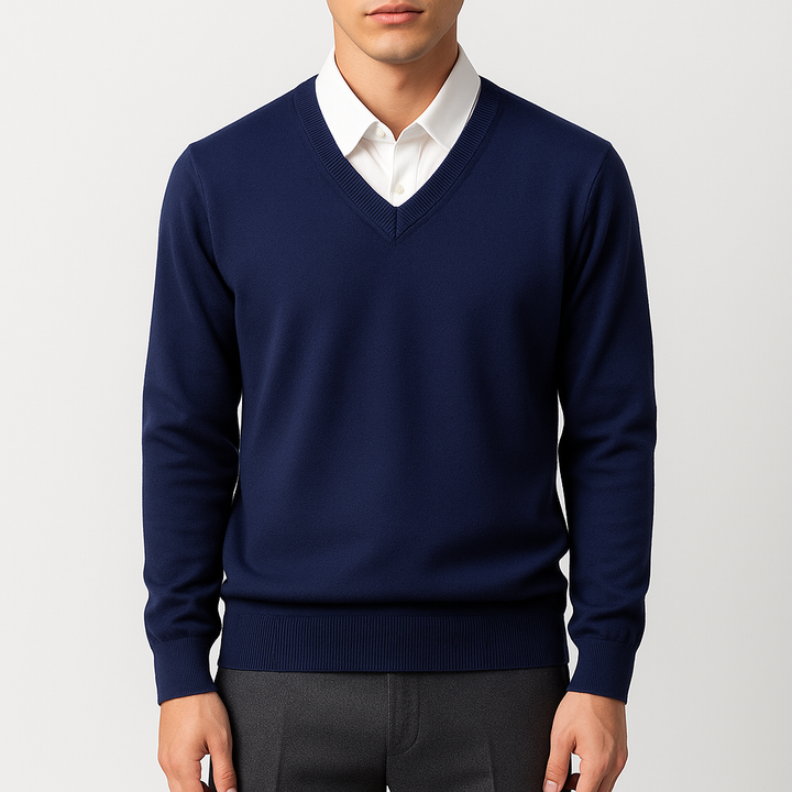 Womens V-Neck Sweater Elegant Fit
