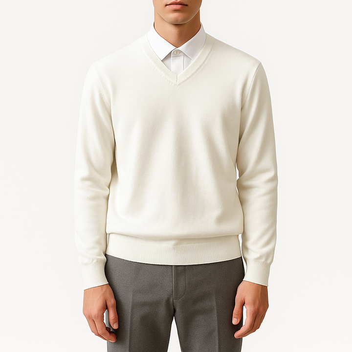 Womens V-Neck Sweater Elegant Fit