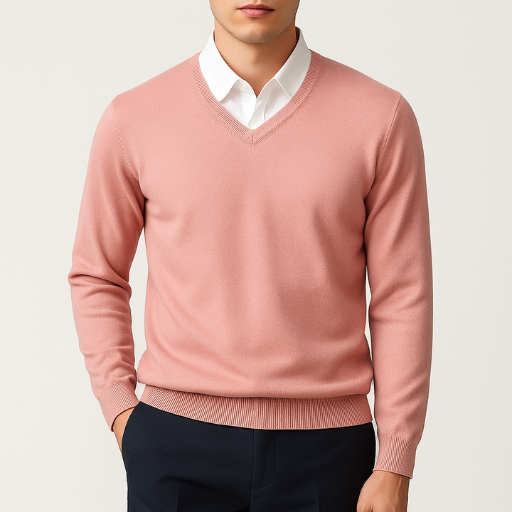 Womens V-Neck Sweater Elegant Fit