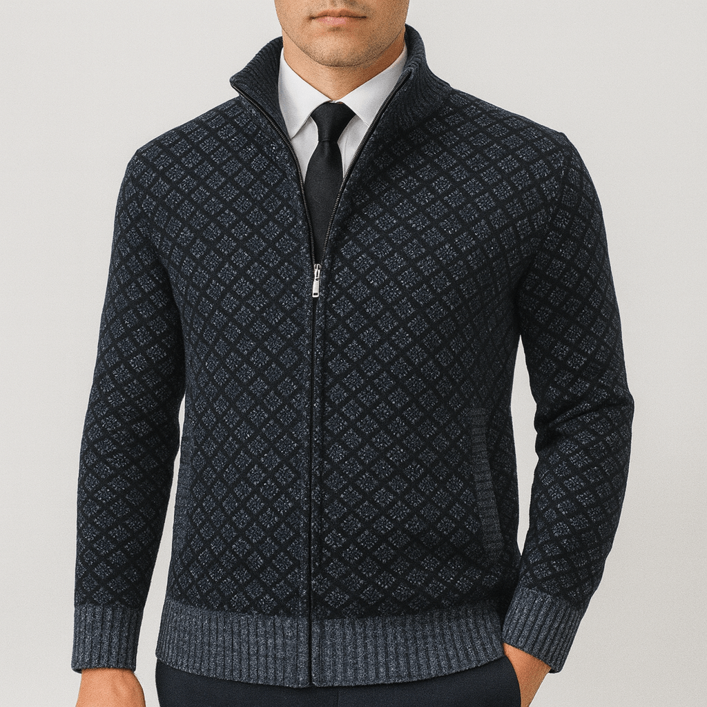 Womens Fitted Zip Cardigan Knit Long Sleeve