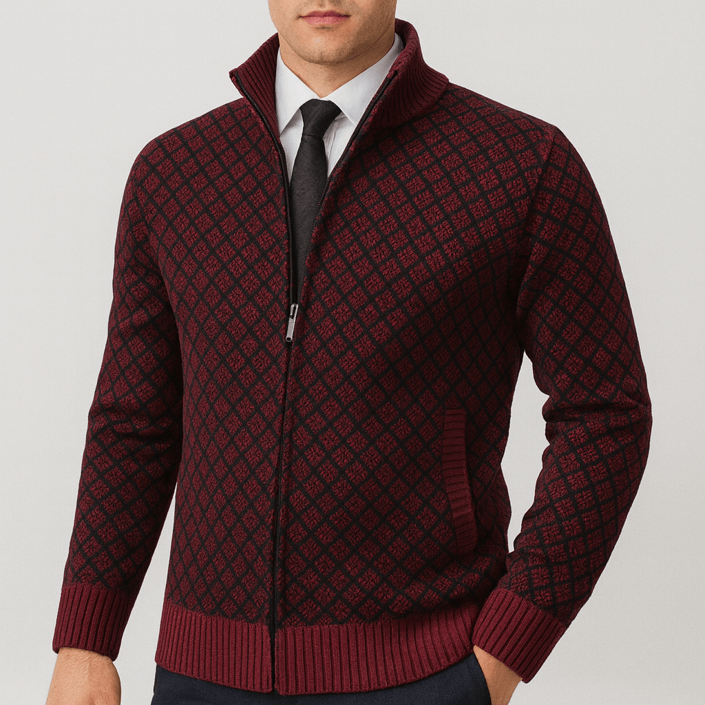 Womens Fitted Zip Cardigan Knit Long Sleeve