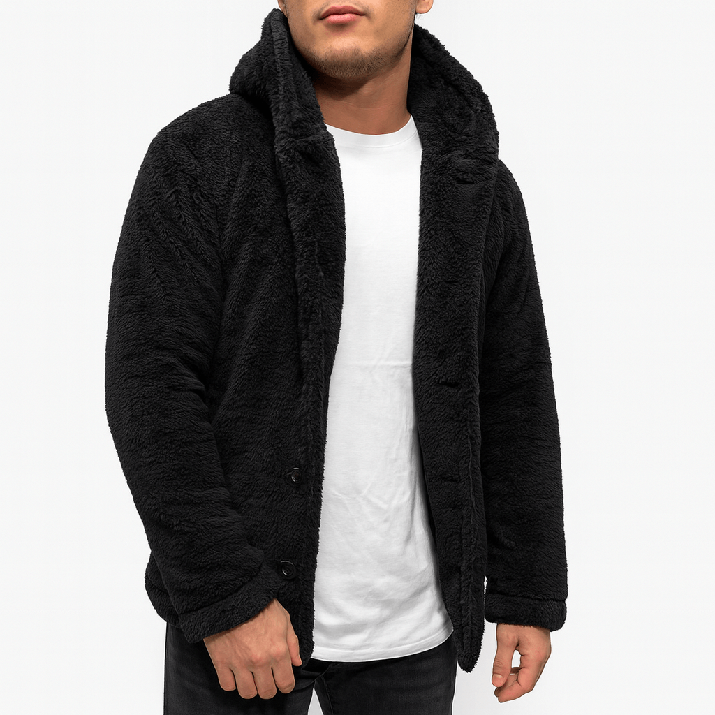 Unisex Fleece Hooded Cardigan Relaxed Fit - BritishMode