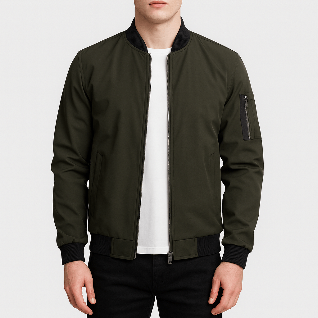 Unisex Bomber Jacket Full-Zip Closure - BritishMode