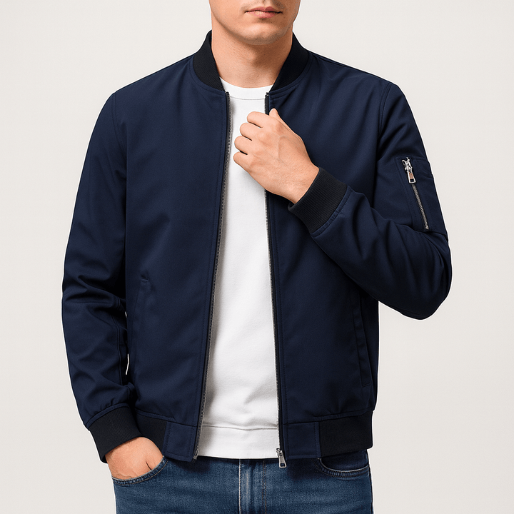 Unisex Bomber Jacket Full-Zip Closure