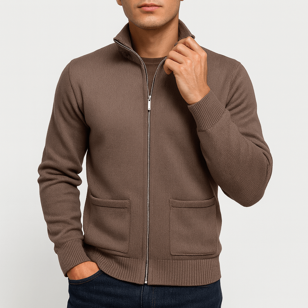 Unisex Full-Zip Cotton Cardigan Regular Fit - BritishMode