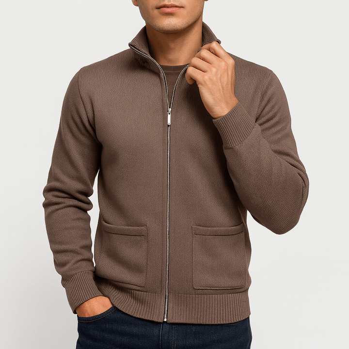 Unisex Full-Zip Cotton Cardigan Regular Fit - BritishMode