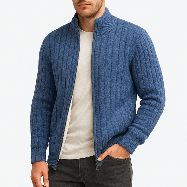 Unisex Full-Zip Fleece Cardigan Casual Fit - BritishMode