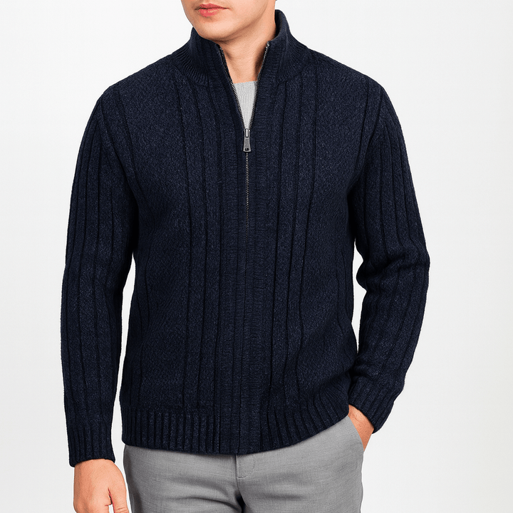 Unisex Full-Zip Fleece Cardigan Casual Fit
