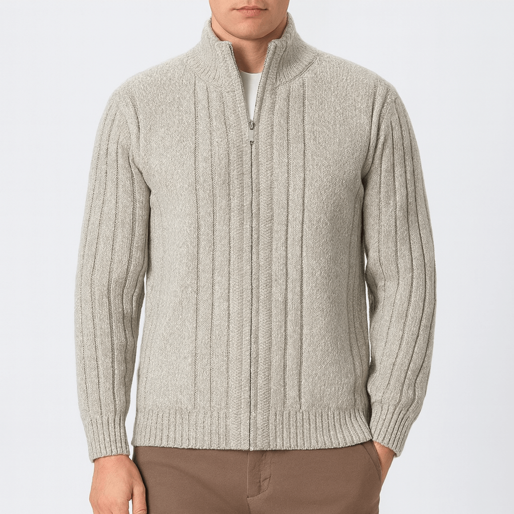 Unisex Full-Zip Fleece Cardigan Casual Fit
