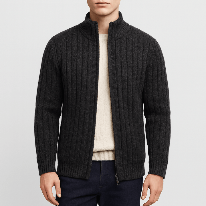 Unisex Full-Zip Fleece Cardigan Casual Fit