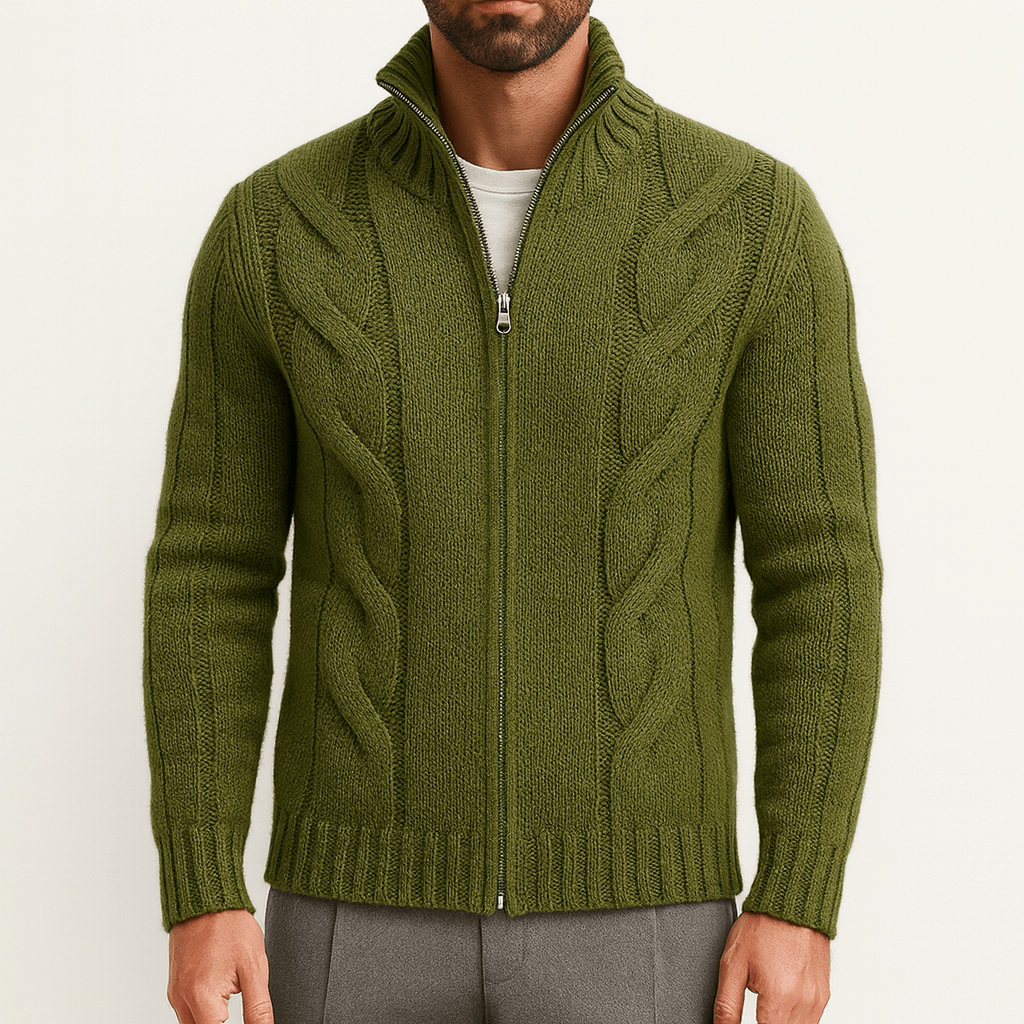 Unisex Full-Zip Knit Cardigan Regular Fit