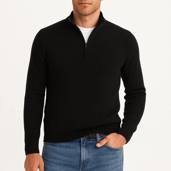 Unisex Full-Zip Knit Sweater Regular Fit - BritishMode