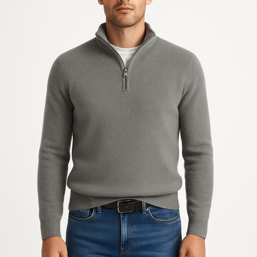 Unisex Full-Zip Knit Sweater Regular Fit
