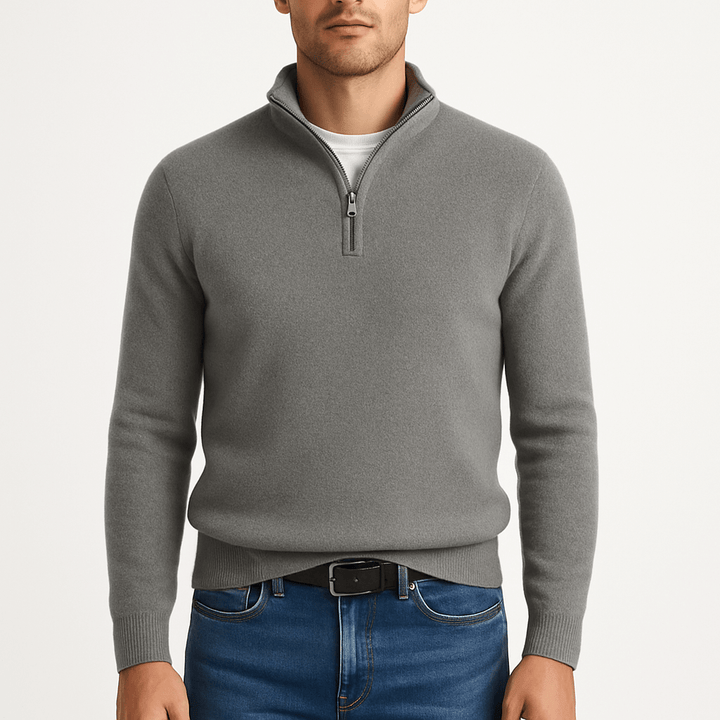 Unisex Full-Zip Knit Sweater Regular Fit