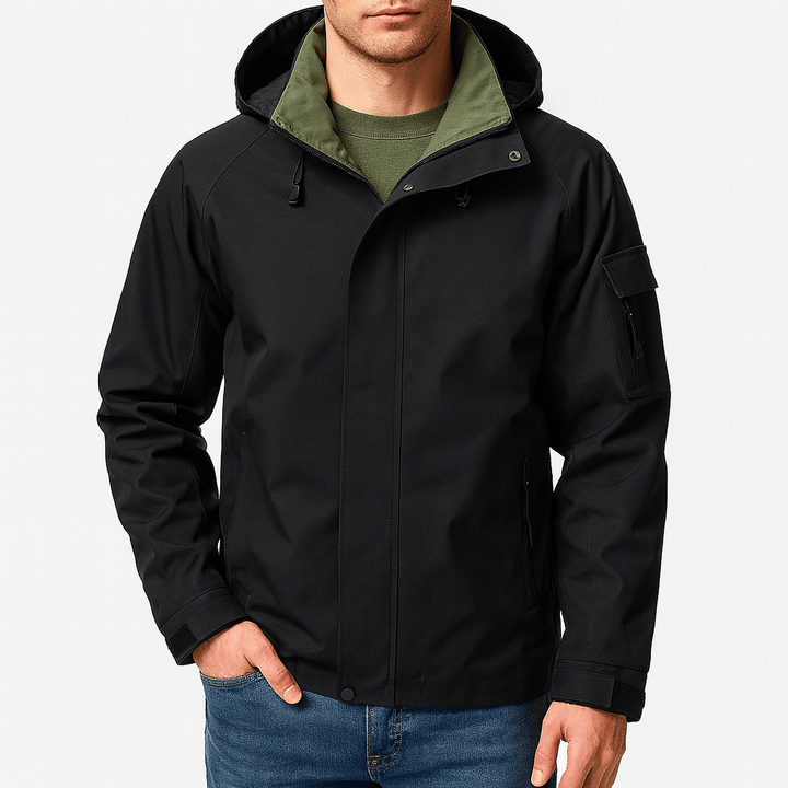 Unisex Hooded Utility Jacket Lightweight Casual Fit