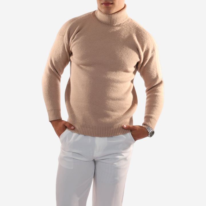 Womens Knit Turtleneck Sweater Ribbed Fit