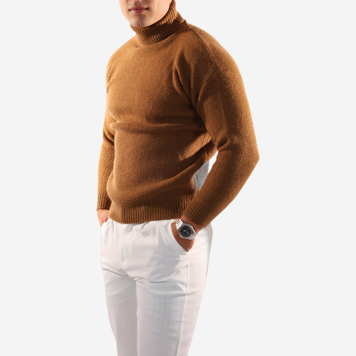 Womens Knit Turtleneck Sweater Ribbed Fit