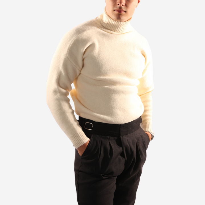 Womens Knit Turtleneck Sweater Ribbed Fit