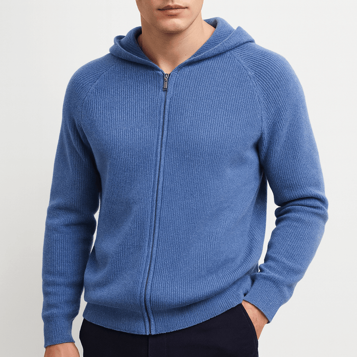 Unisex Knit Zip-Up Hoodie Casual Fit