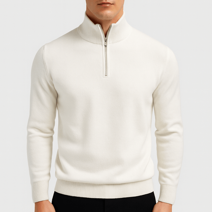 Unisex Knit Sweater with Zip Front