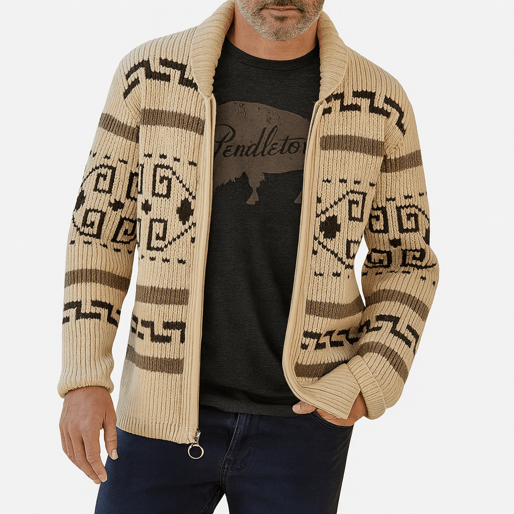 Womens Knit Zip-Up Cardigan Relaxed Fit - BritishMode