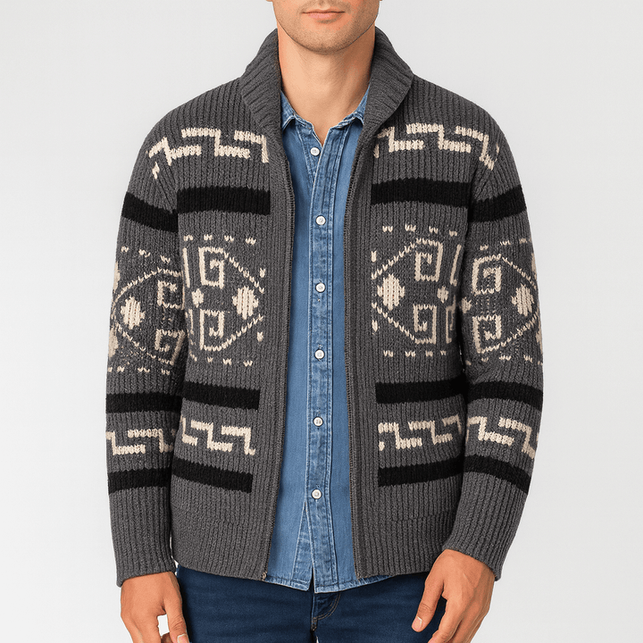 Womens Knit Zip-Up Cardigan Relaxed Fit