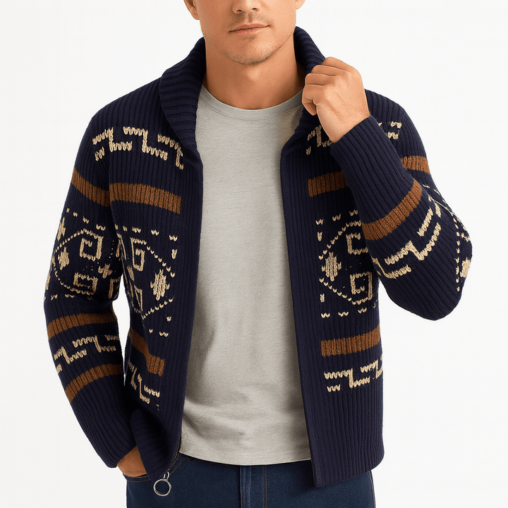 Womens Knit Zip-Up Cardigan Relaxed Fit