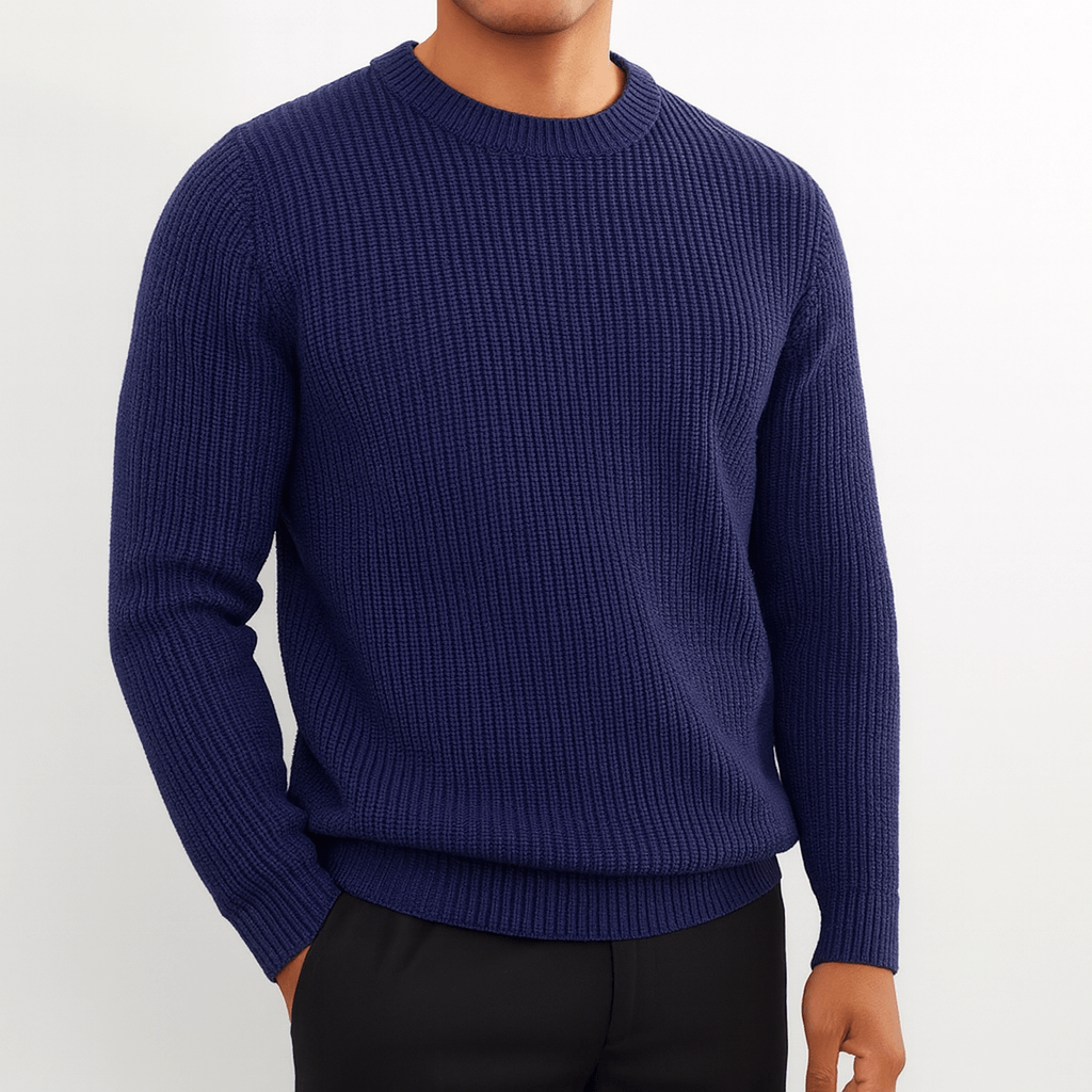 Unisex Knit Sweater with Crew Neck