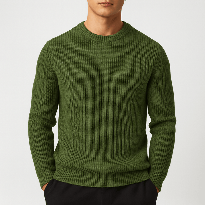 Unisex Knit Sweater with Crew Neck