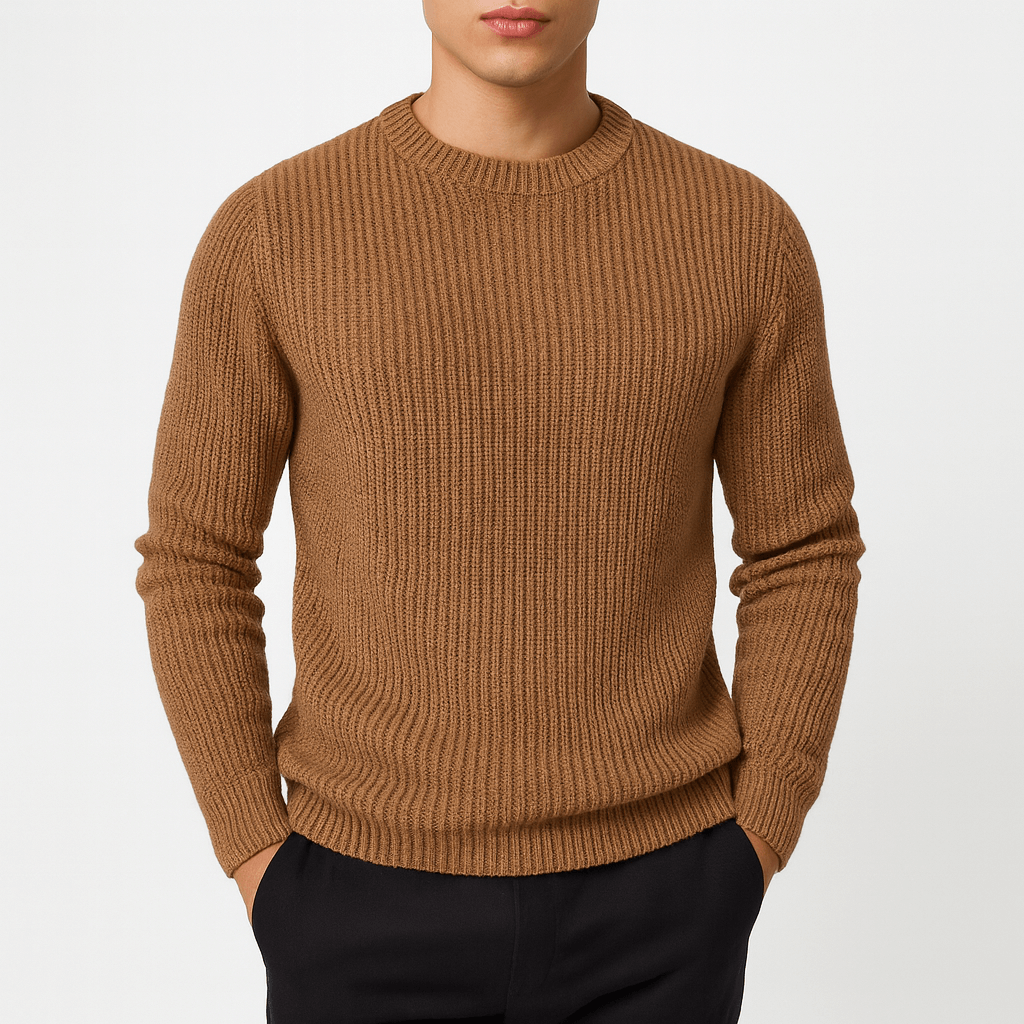 Unisex Knit Sweater with Crew Neck