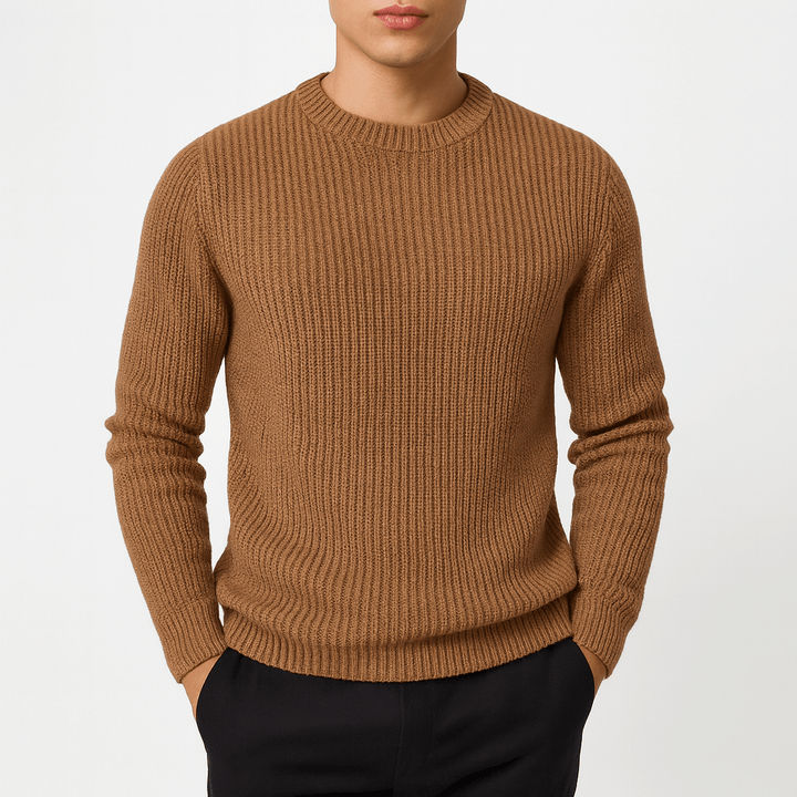 Unisex Knit Sweater with Crew Neck