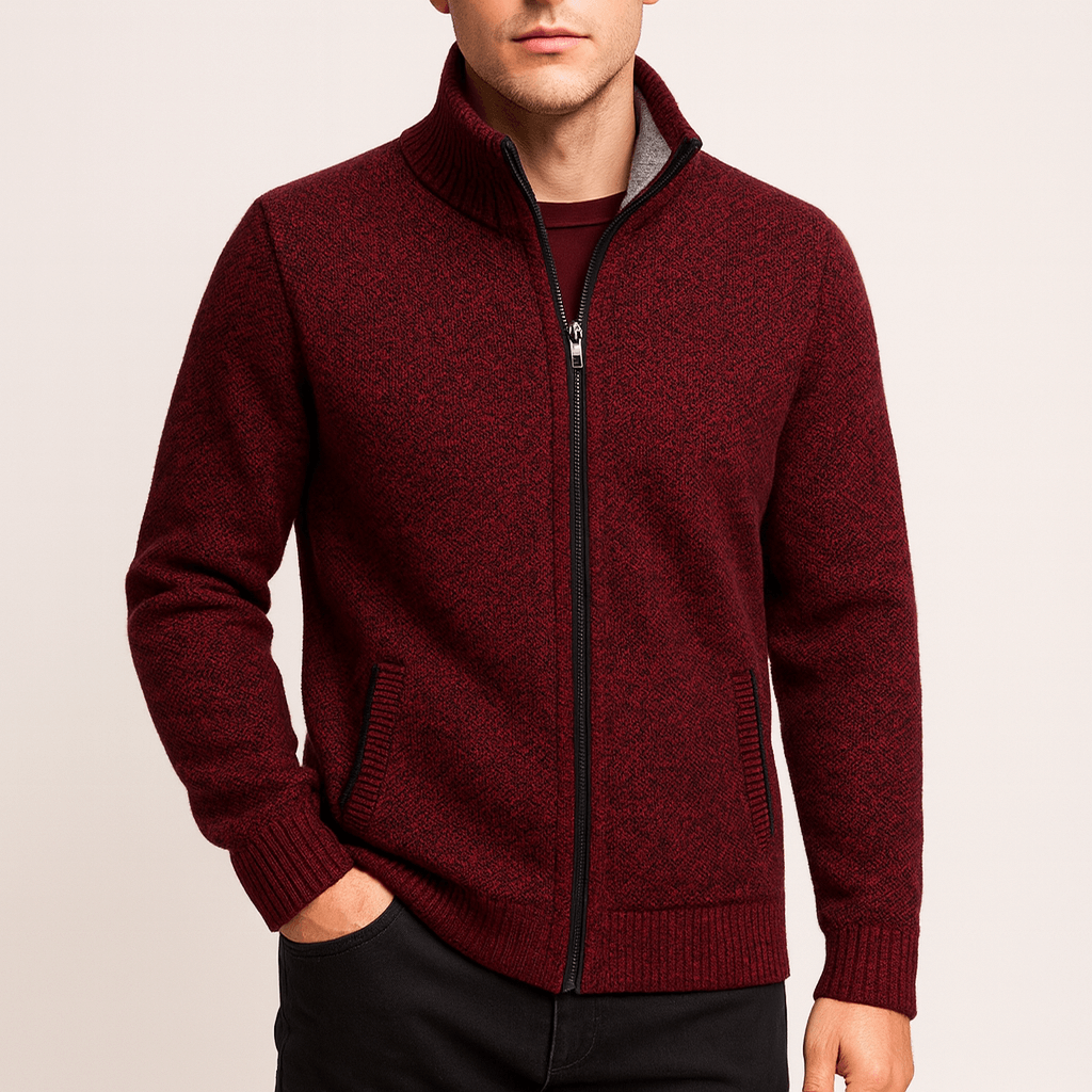 Unisex Knitted Zip Cardigan Relaxed Fit - BritishMode