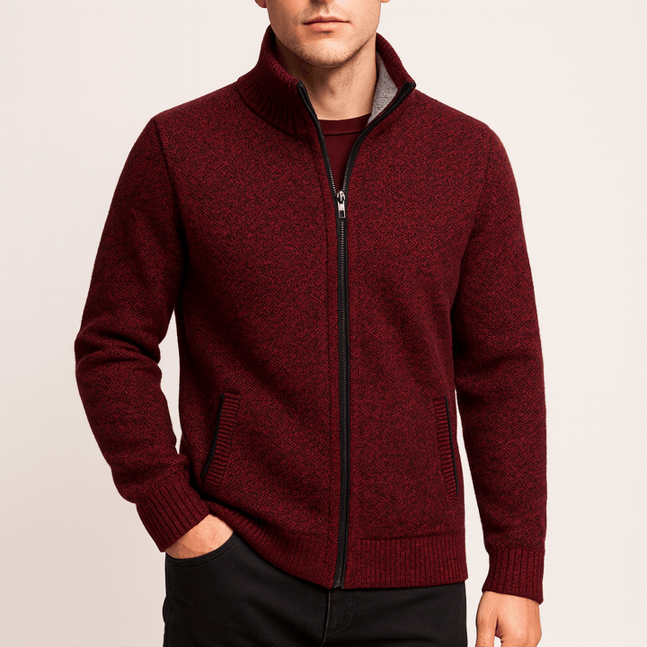 Unisex Knitted Zip Cardigan Relaxed Fit - BritishMode