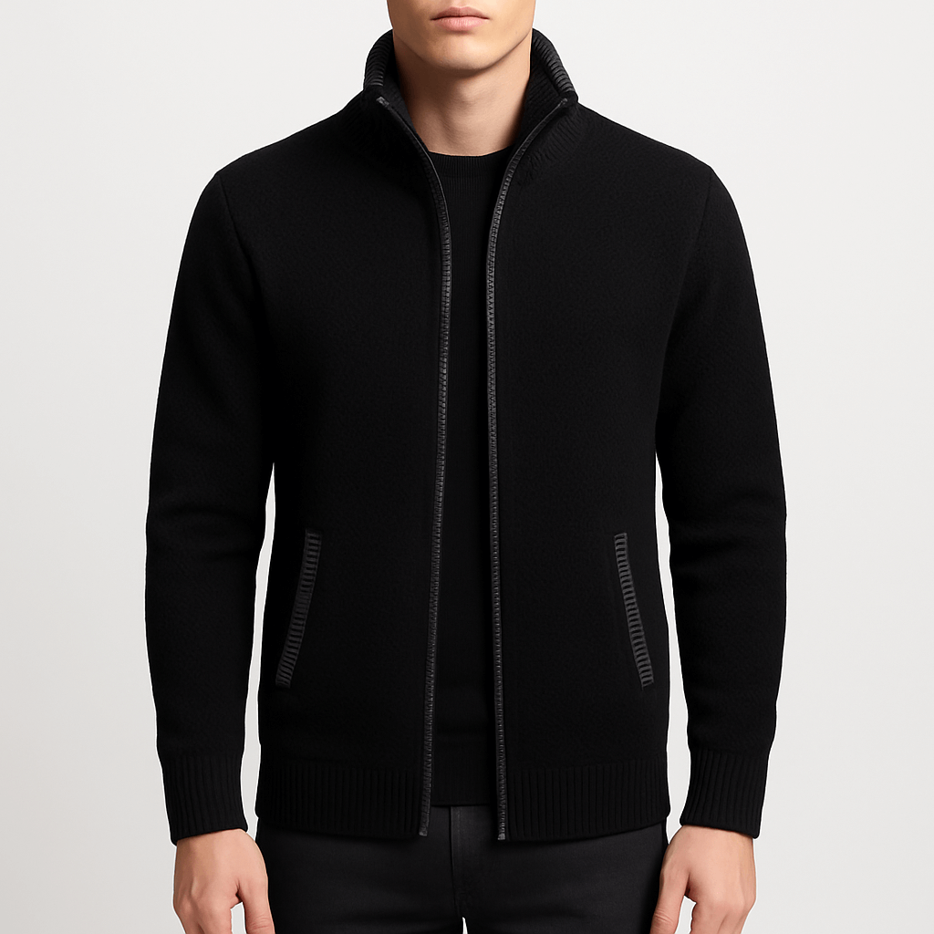 Unisex Knitted Zip Cardigan Relaxed Fit