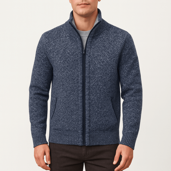 Unisex Knitted Zip Cardigan Relaxed Fit