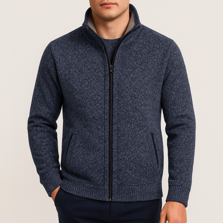 Unisex Knitted Zip Cardigan Relaxed Fit