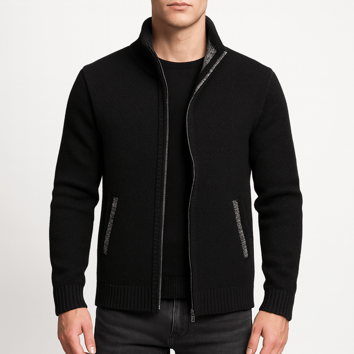 Unisex Knitted Zip Cardigan Relaxed Fit