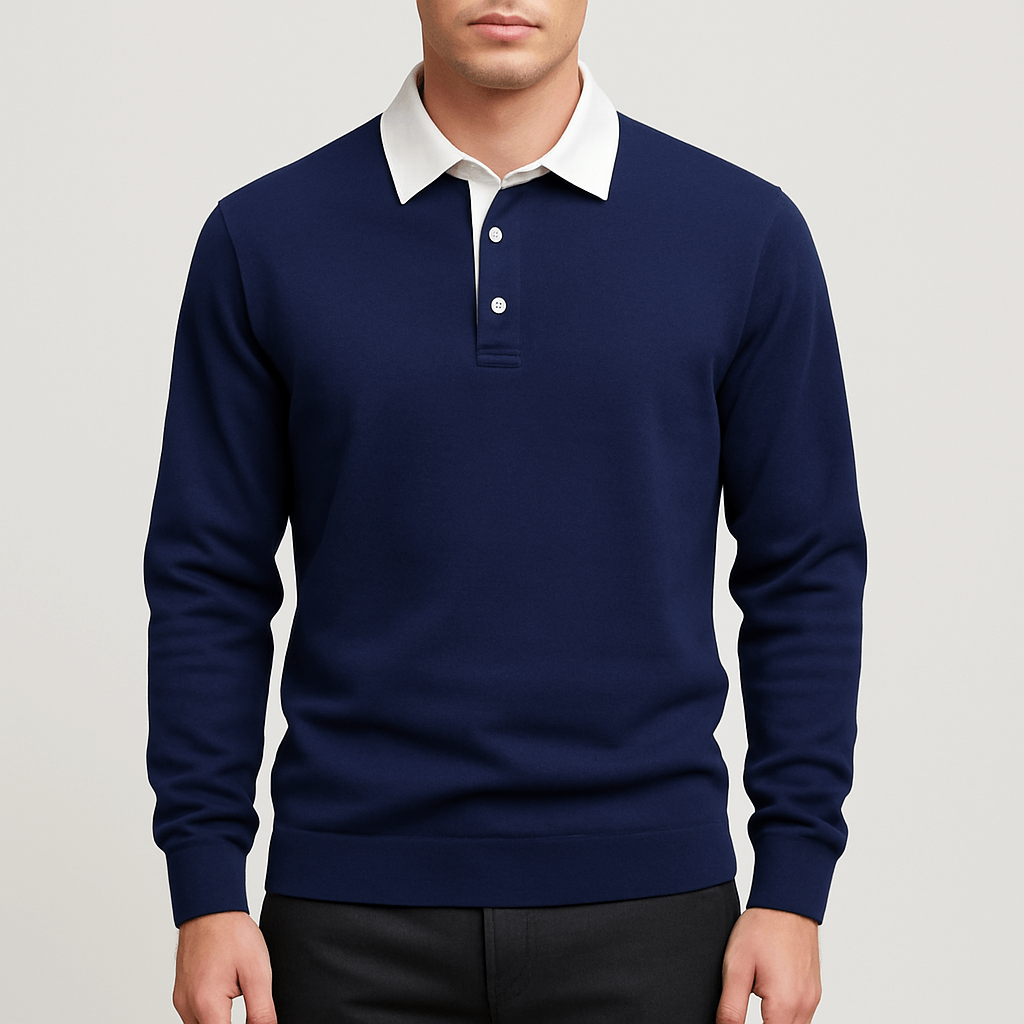 Unisex Polo Sweater Lightweight Cotton Fit - BritishMode