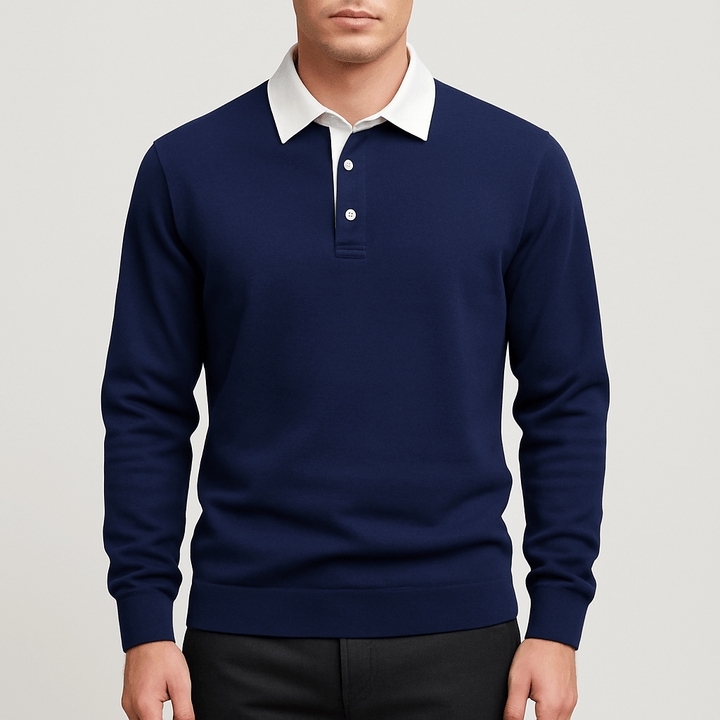 Unisex Polo Sweater Lightweight Cotton Fit - BritishMode