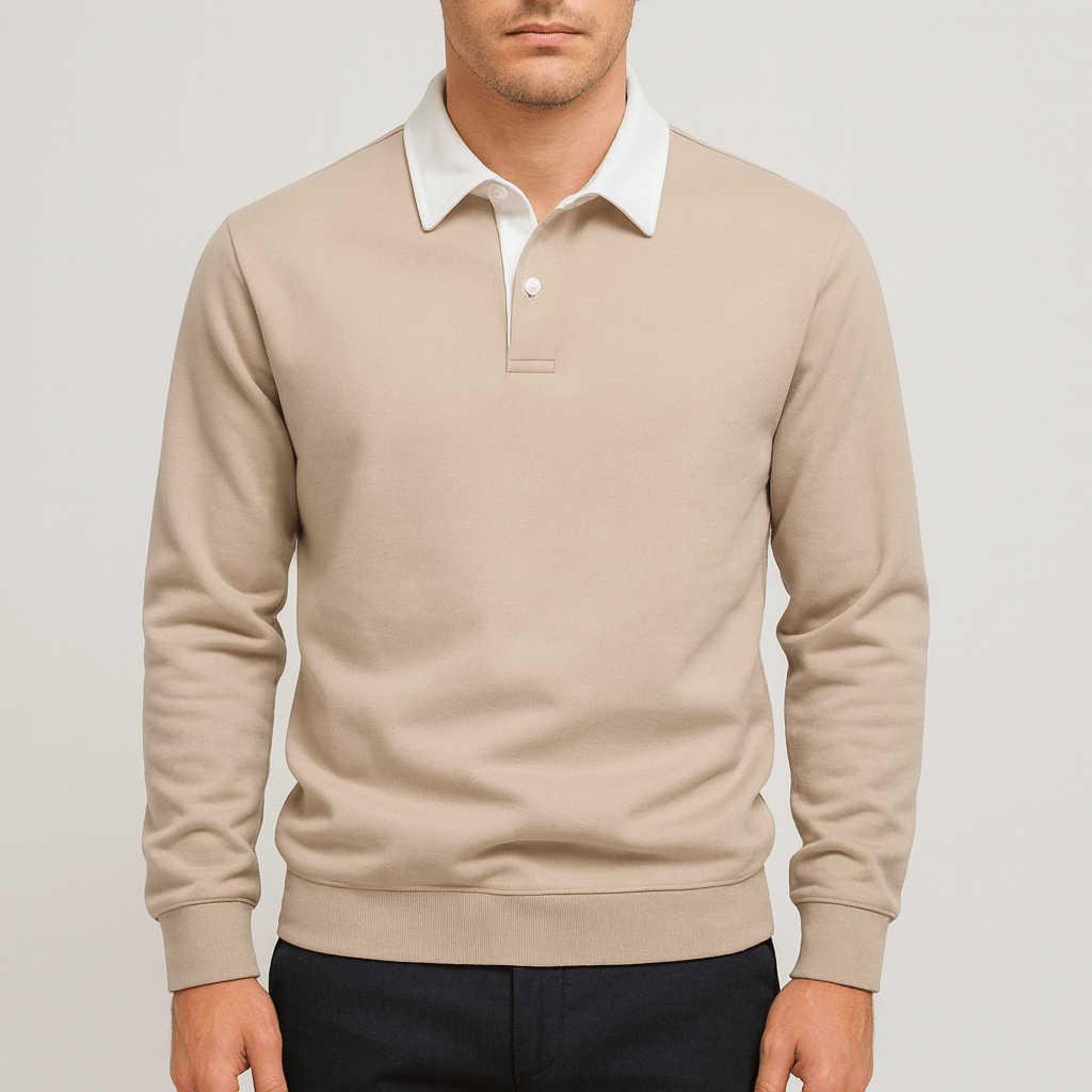 Unisex Polo Sweater Lightweight Cotton Fit
