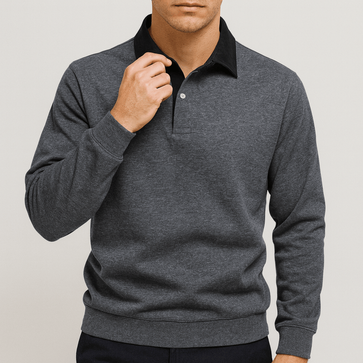 Unisex Polo Sweater Lightweight Cotton Fit