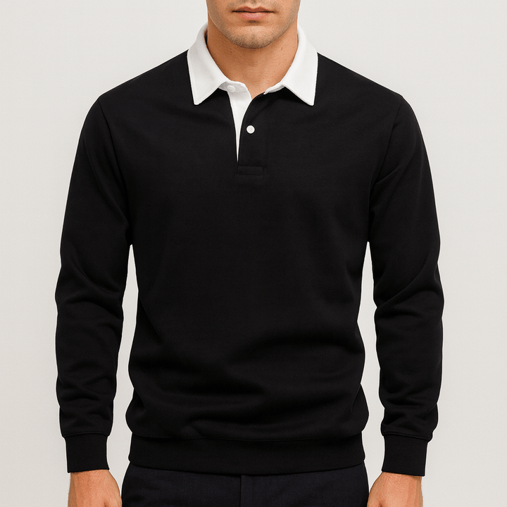 Unisex Polo Sweater Lightweight Cotton Fit