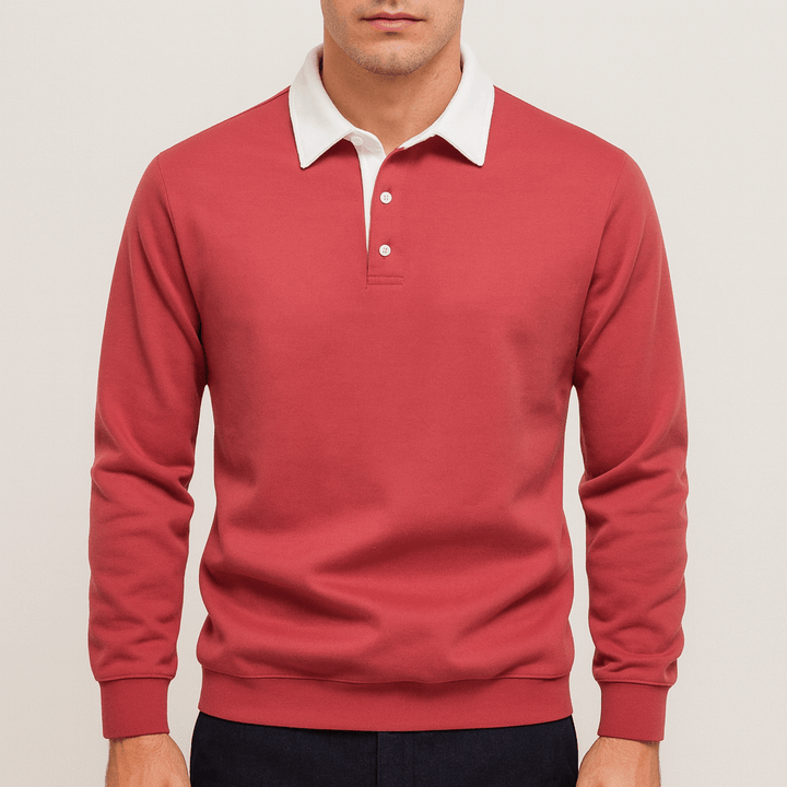 Unisex Polo Sweater Lightweight Cotton Fit