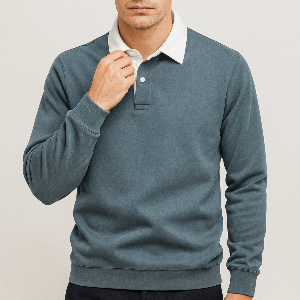 Unisex Polo Sweater Lightweight Cotton Fit