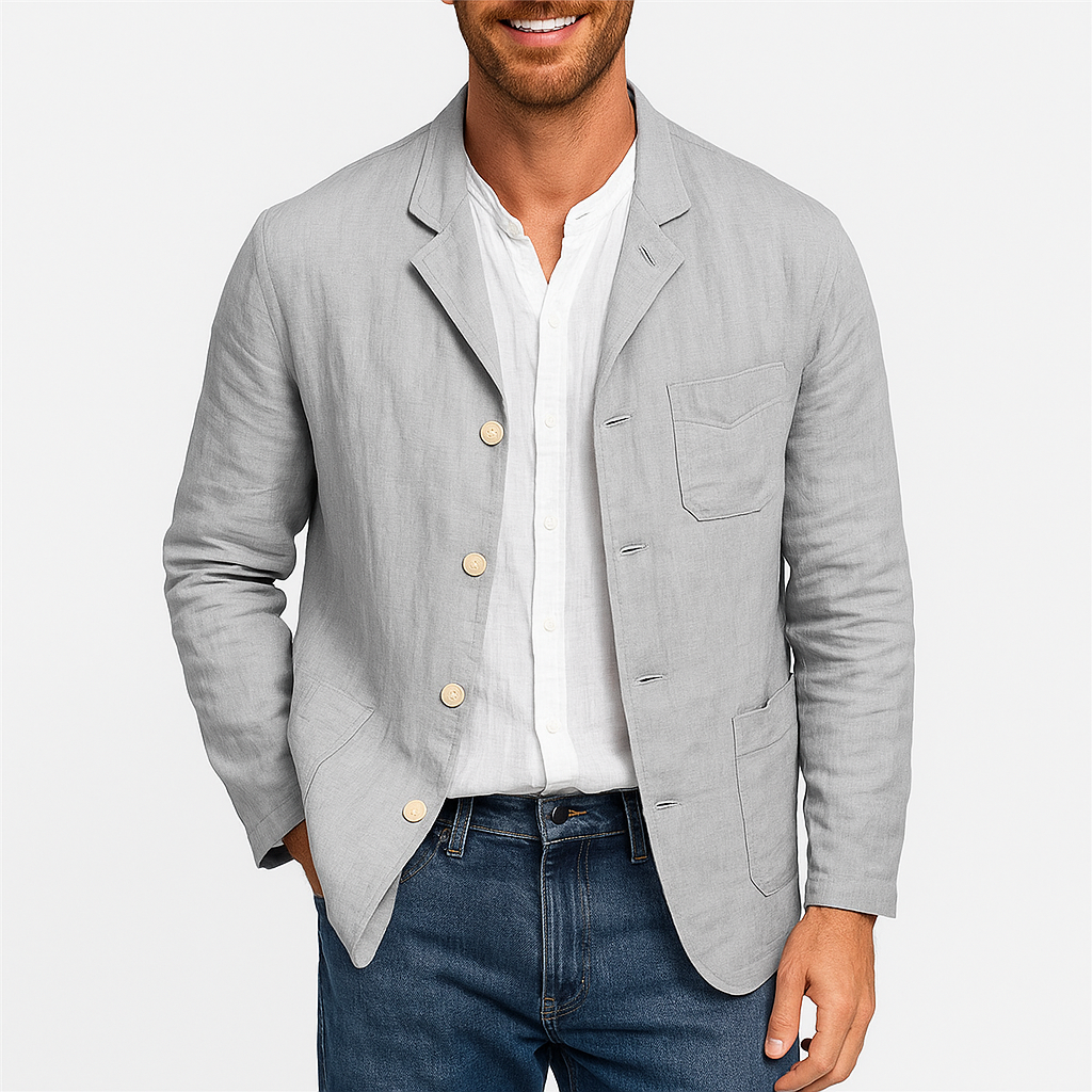 Womens Linen Blazer Relaxed Fit