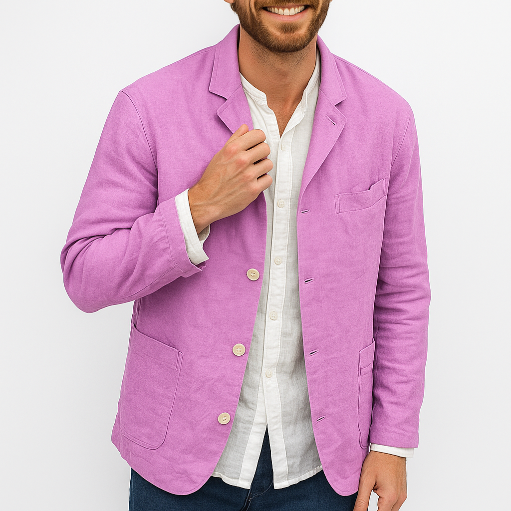 Womens Linen Blazer Relaxed Fit
