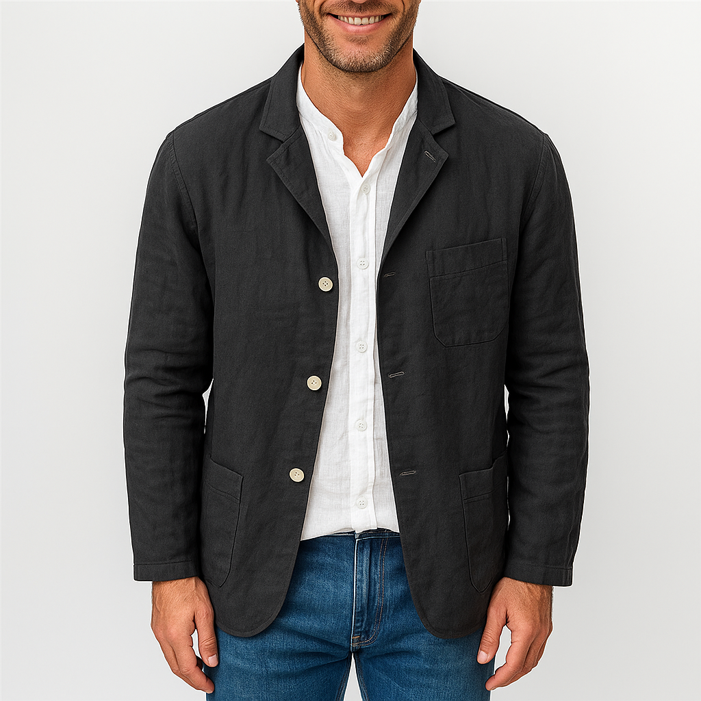 Womens Linen Blazer Relaxed Fit