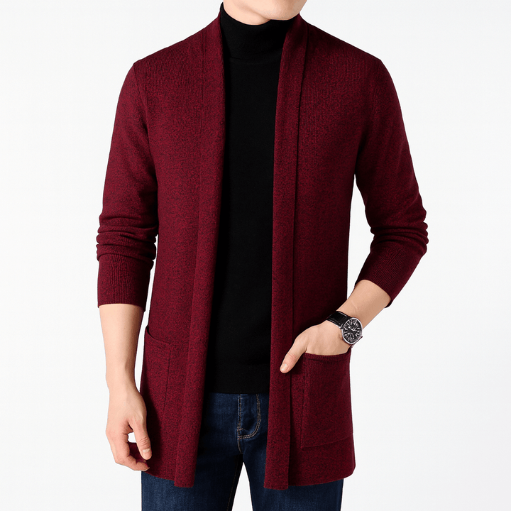 Womens Long Knit Cardigan Open Front Relaxed Fit