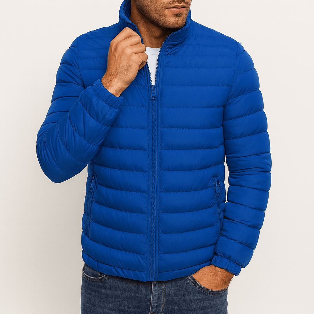 Mens Puffer Jacket Insulated Quilted Warm Fit