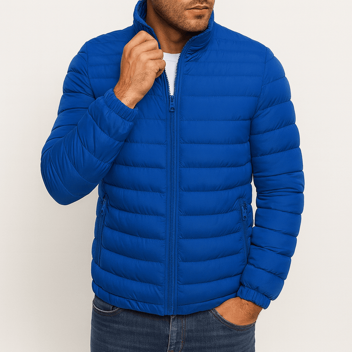 Mens Puffer Jacket Insulated Quilted Warm Fit